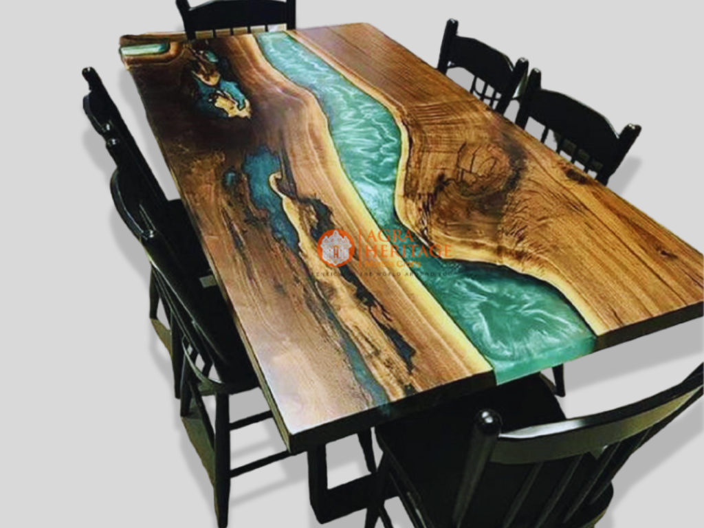 Epoxy Table, dining, sofa, center table top Live Edge Walnut Table ,Custom Order, Epoxy Resin River Table